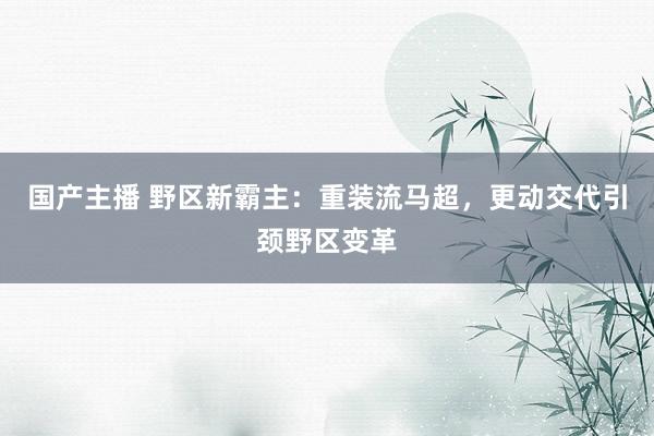 国产主播 野区新霸主：重装流马超，更动交代引颈野区变革