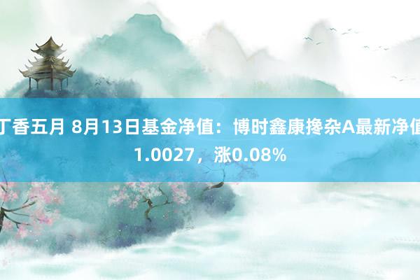 丁香五月 8月13日基金净值：博时鑫康搀杂A最新净值1.0027，涨0.08%