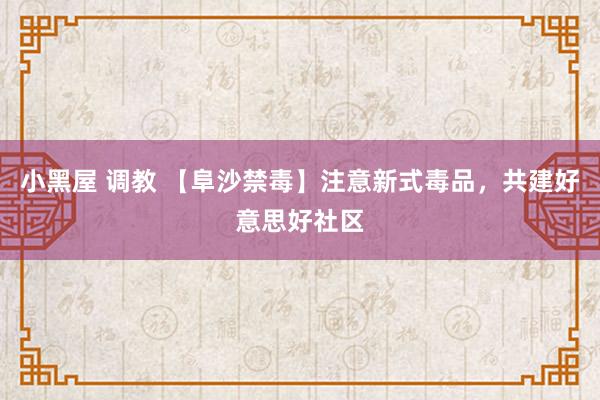 小黑屋 调教 【阜沙禁毒】注意新式毒品，共建好意思好社区