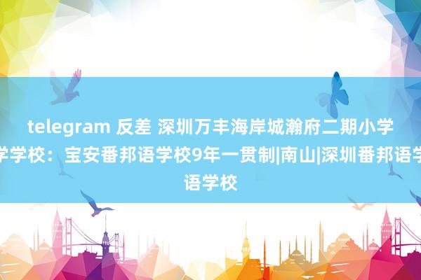 telegram 反差 深圳万丰海岸城瀚府二期小学中学学校：宝安番邦语学校9年一贯制|南山|深圳番邦语学校